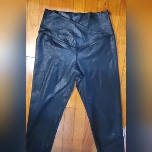 Offline By Arie Black Faux Leather Leggings